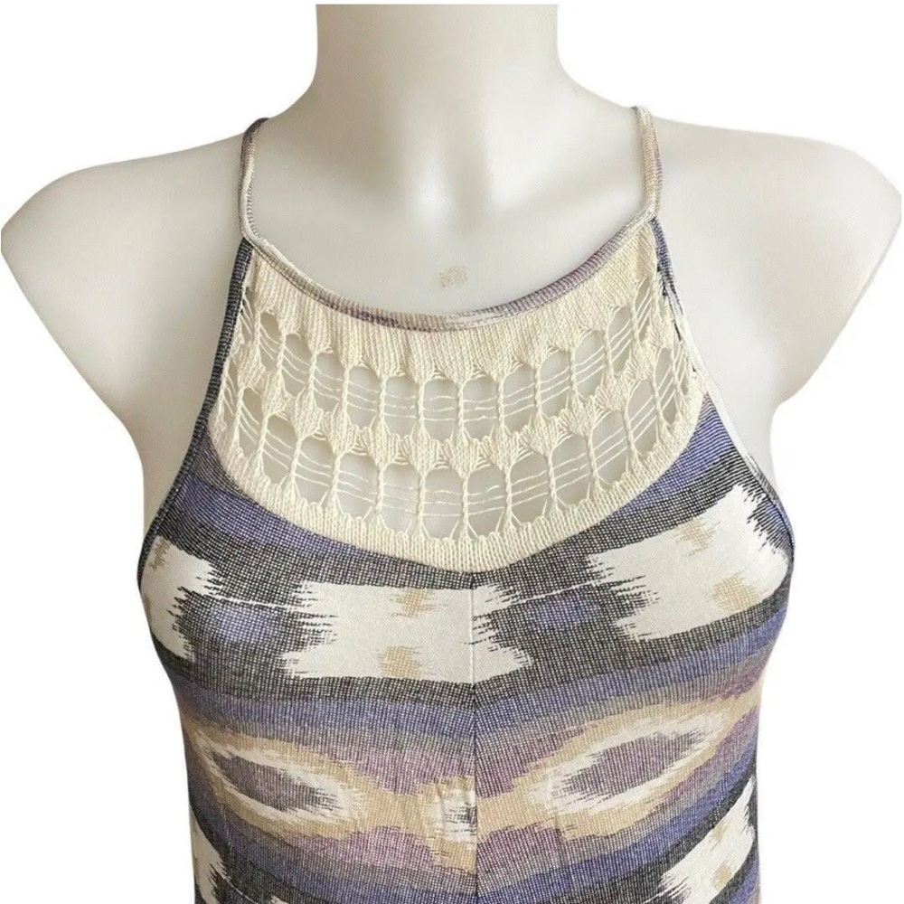 Lucky Brand crochet halter maxi dress